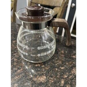 Melitta ︱Corning︱ 6 Cup ︱Glass Carafe With Lid︱Coffee Pot︱Vintage